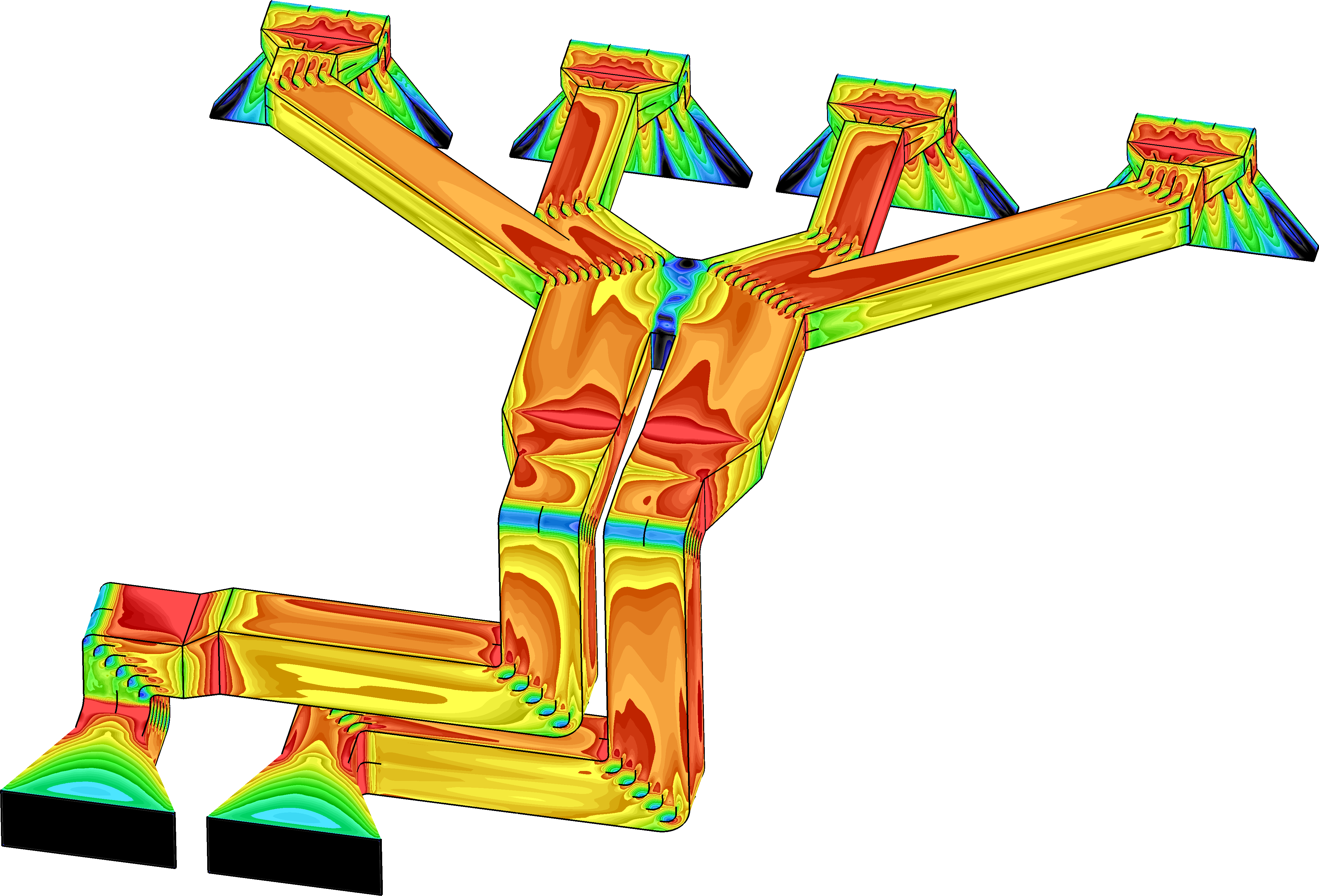 cfd model of power plant ductwork