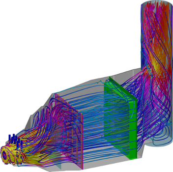 CFD Velocity Profile of simple cycle