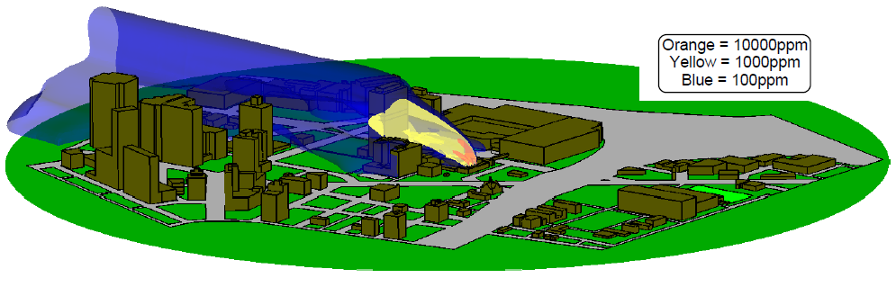 CFD Model of Exhaust Plume Dispersion